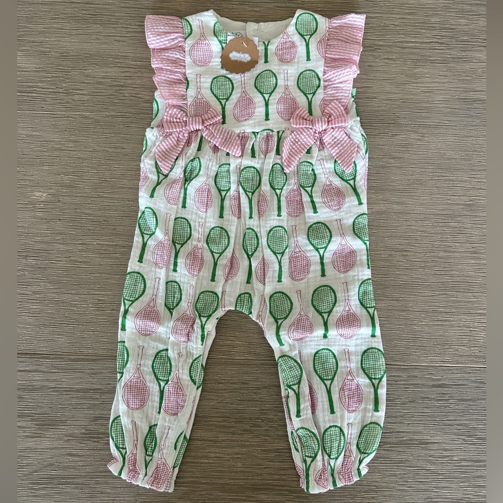 Mud Pie Baby Girl Tennis romper
